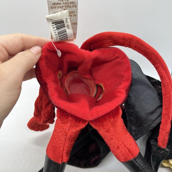 Folkmanis Red Devil Hand Puppet W/ Tags Pitchfork Vintage Halloween - Picture 6 of 13